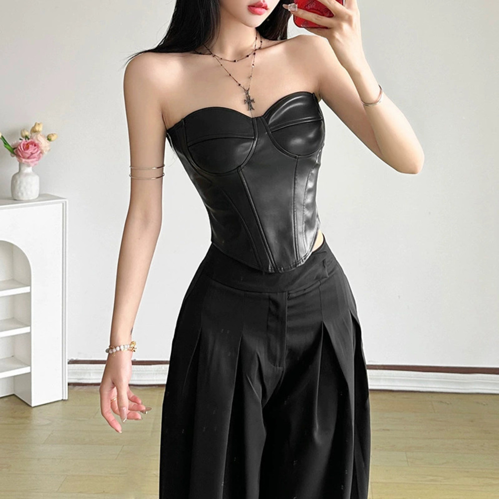 Zara Feng Solid Color Slim Fit Backless Wrap Bust Heart Shape Hourglass